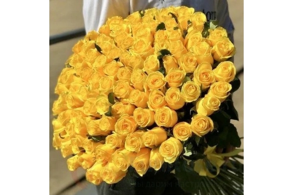 Букет из 101 желтых роз