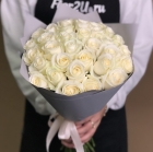 Букет цветов (35 белых роз)