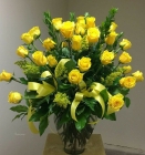Красивый букет из желтых роз