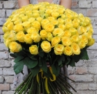 Большой букет из желтых роз