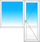 Балконный блок REHAU Blitz NEW (2150 мм*2080мм) окно глухое с монтажом под ключ