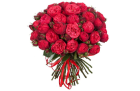 Букет 35 красных пионовидных роз