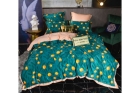 Двуспальный комплект постельного белья Сатин Роял Тенсель на резинке TSR024