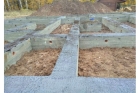 Ленточный фундамент 300х900, арматура 12мм/12мм бетон М-300, песчаное основание 200мм