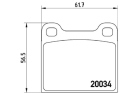 Комплект тормозных колодок, дисковый тормоз арт: BREMBO P 59 001