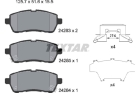 Комплект тормозных колодок, дисковый тормоз арт: TEXTAR 2428303