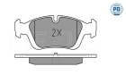 Комплект тормозных колодок, дисковый тормоз арт: MEYLE 025 232 8717/PD