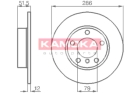Тормозной диск арт: KAMOKA 103496