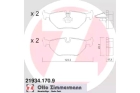 Комплект тормозных колодок, дисковый тормоз арт: ZIMMERMANN 21934.170.9