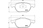Комплект тормозных колодок, дисковый тормоз арт: BREMBO P 24 061