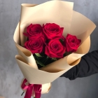 Букет цветов (5 красных роз)