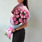Букет цветов (19 розовых роз)