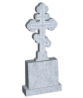 Мраморный памятник  с крестом №2