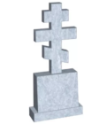 Мраморный памятник  с крестом на кладбище №3