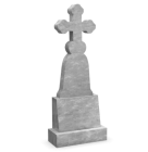 Памятник из мрамора с крестом на кладбище №6