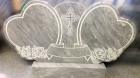 Памятник из мрамора с сердцем на кладбище №6