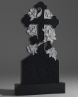 Гранитный памятник с лилией «Крест с лилиями»
