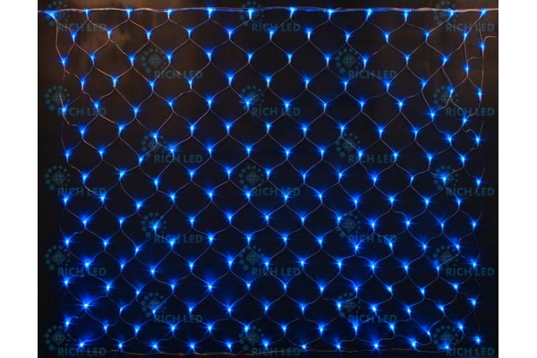 Светодиодная сетка, синяя 192 LED