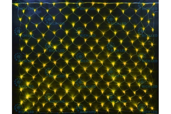 Светодиодная сетка, желтая 384 LED