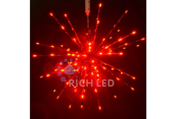 Светодиодный ёжик-трансформер мерцающий, красный