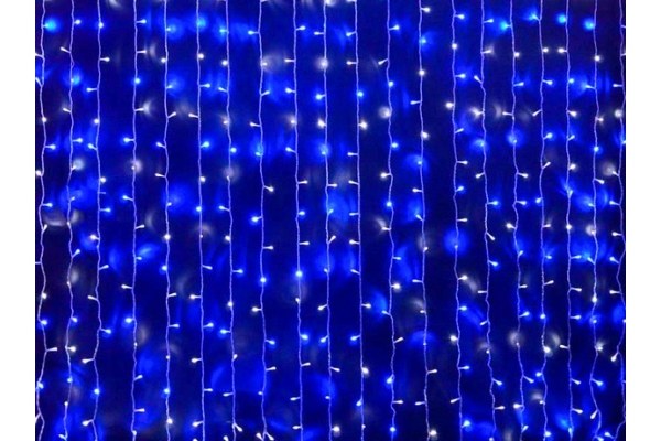 Световой занавес LED облегченный, сине-белый