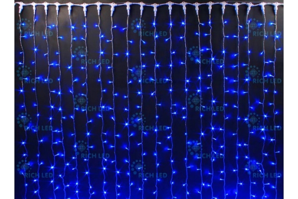 Светодиодный занавес LED, синий