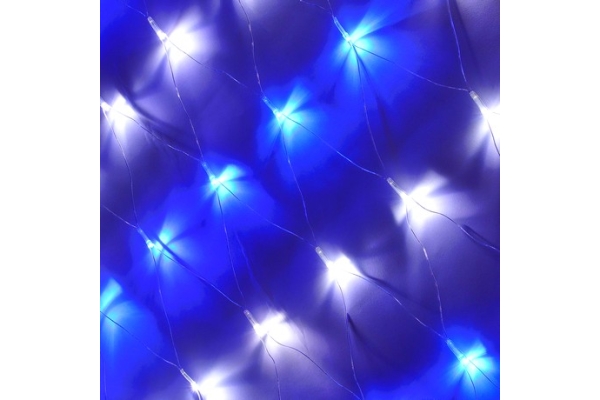 Светодиодная сетка 2*3м (синий + белый)