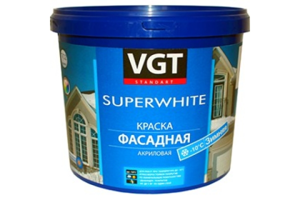 Краска ВД-АК-1180 фасадная «Зимняя» супербелая