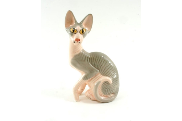 Керамическая статуэтка «Кошка Cфинкс»