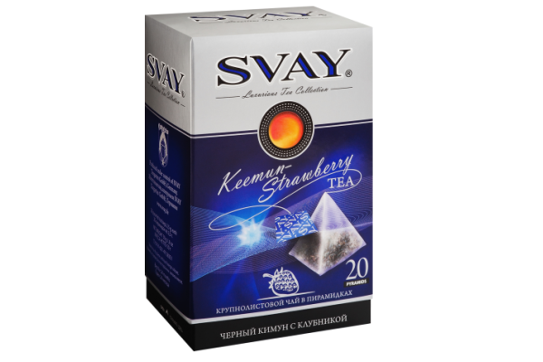 Чай Svay Кимун с клубникой (20 пирамидок по 2,5 г)