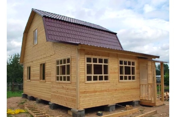 Проект деревянного дома из бруса с пристройкой