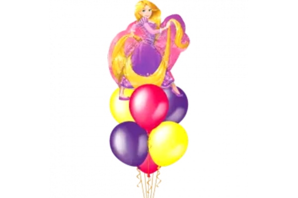 Фонтан из шаров с гелием Принцесса Рапунцель из мф Дисней