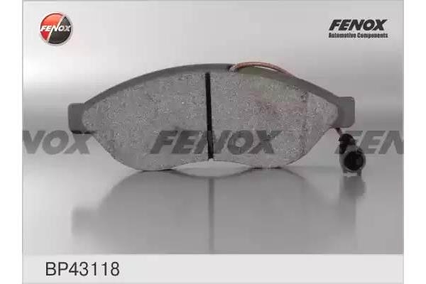 Комплект тормозных колодок, дисковый тормоз арт: FENOX BP43118
