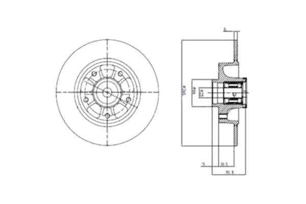 Тормозной диск арт: DELPHI BG9112RS