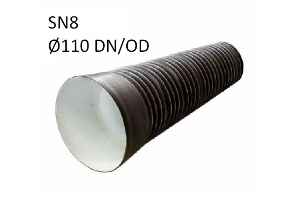 Труба Корсис SN8 с приваренным раструбом 110 DN/OD 