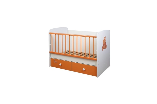 Кровать Glamvers MAGIC оранжевый+белый бегемотик