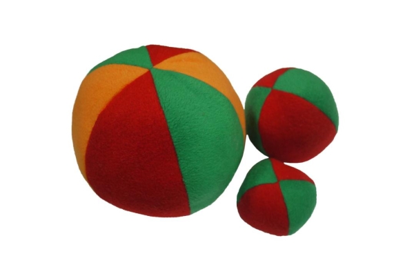 Мячик мягконабивной d10см 3-х цветный 63007/2