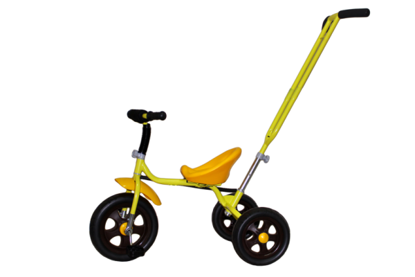 Велосипед трехколесный Galaxy Лучик Малют 3, с ручкой, колеса из ЭВА (желтый)