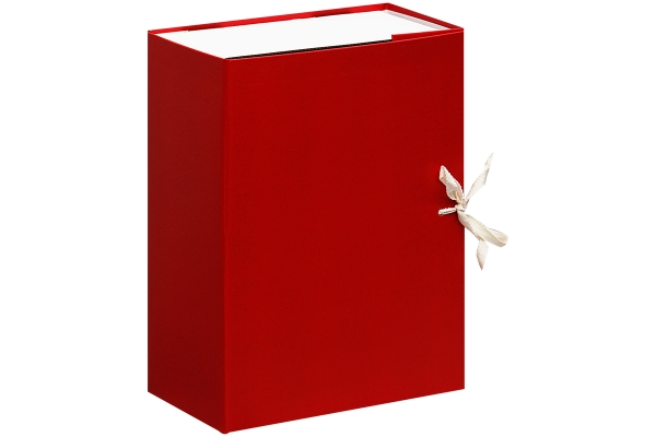 Короб архивный с завязками OfficeSpace разборный, БВ, 120мм, красный, клапан МГК