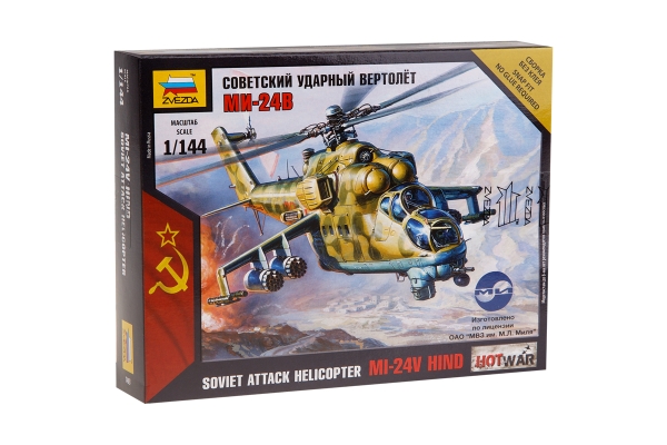 Модель для склеивания Звезда "Советский ударный вертолет МИ-24В", масштаб 1:144