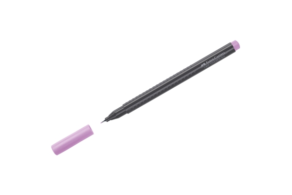 Ручка капиллярная Faber-Castell "Grip Finepen" светло-пурпурная, 0,4мм, трехгранная