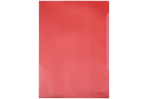Папка-уголок Durable, А4+, 180мкм, прозрачная красная
