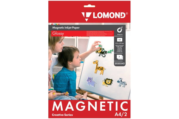 Бумага А4 с магнитным слоем Lomond Magnetic, 660г/м2 (2л) для струйной печати, глянцевая односторонняя