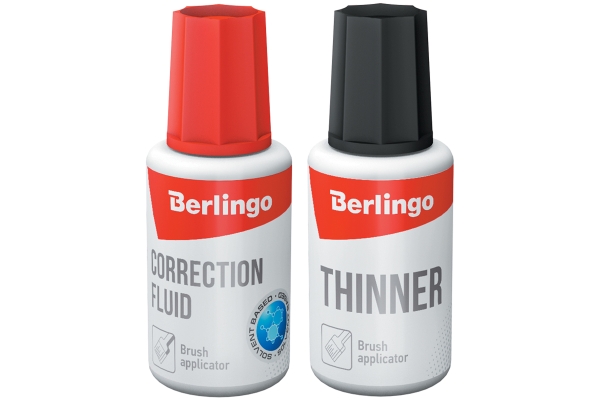 Корректирующая жидкость Berlingo+разбавитель 2*20мл