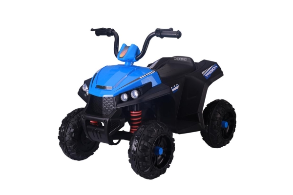 Электроквадроцикл Pituso, колеса из EVA, MP3, кожаное сиденье, амортизаторы, синий