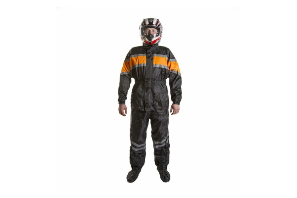  Мотодождевик PROUD TO RIDE (куртка+брюки), цвет Черный/Оранжевый, Размер М