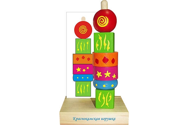 Пирамидка ГЕОМЕТРИЯ Краснокамская игрушка