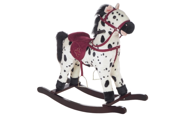 Качалка-лошадка PITUSO FANDANGO белая с черными пятнами Pituso