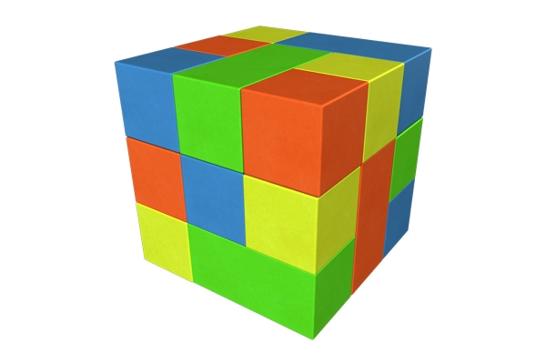 Мягкие игровые модули Кубик Рубика мини