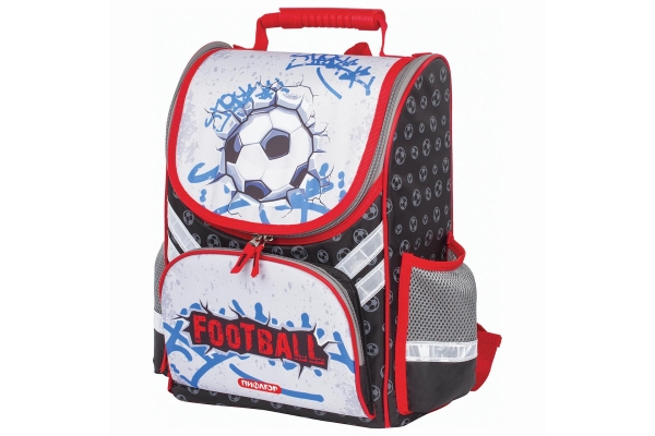 Ранец для ученика начальной школы Футбольный мяч, 36х28х15 см Пифагор